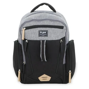 Baby Boom bb Gear Backpack Diaper Bag with Changing Pad, Heather Grey, Brand New - Picture 1 of 14