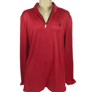 Spyder Active ProWeb Quarter-Zip Pullover Herren Gr. XL purpurrot leicht Neu mit Etikett - Bild 1 von 13