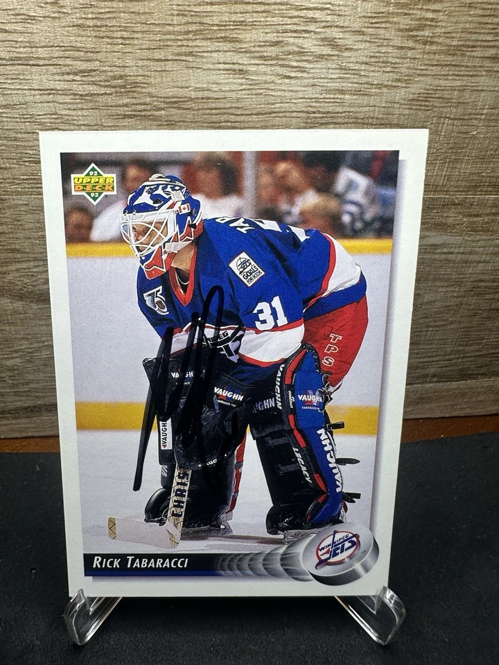 1992-93 Upper Deck - #58 Rick Tabaracci In-Person ON-CARD AUTO - Image 1 of 2