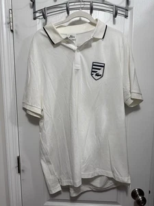LACOSTE Uomo XXL Celebrating 80 Blanc Marine Polo Rugby Devanlay Camicia 8 Bianco - Foto 1 di 20