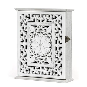 Wooden Key Holder for Wall, Key Box Key Cabinet, Key Hooks Wall Mounted Key H... - Picture 1 of 9