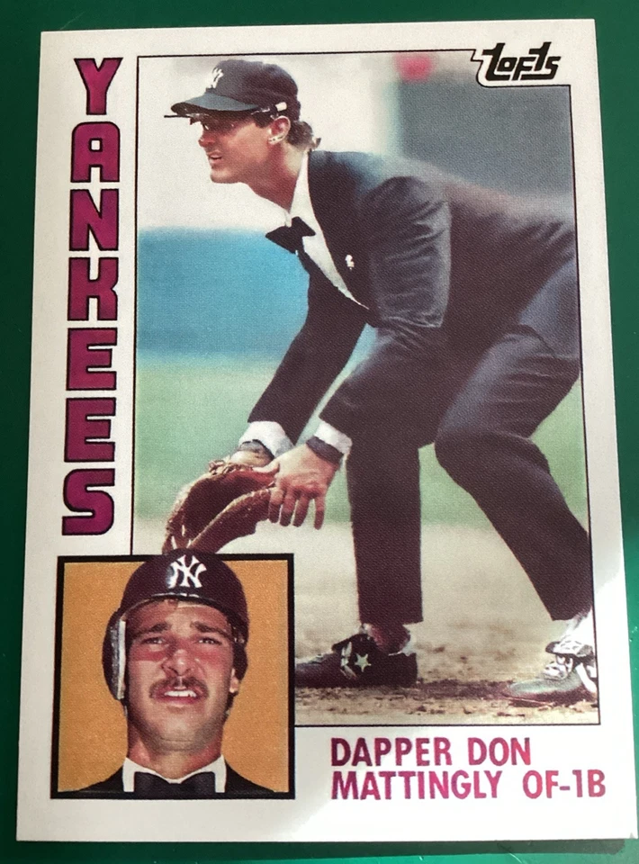 Tarjeta artística 1984 Don Mattingky novato RK ~ variación de esmoquin ~ Yankees de Nueva York Foto 1 de 4