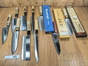 Damaged Lot of Japanese Chef's Kitchen Knives hocho set from Japan LL016 - Picture 1 of 20