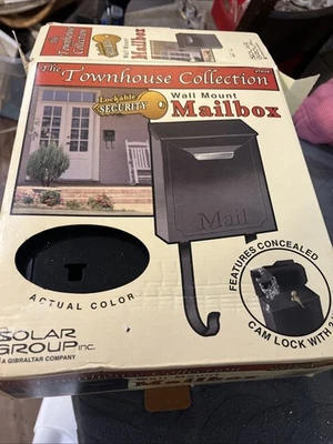 Solar Group Townhouse Collection Acero Negro Montaje en Pared Buzón Cerradura Oculta Foto 1 de 3