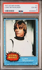 ⭐1977 Star Wars Luke Skywalker #1 Rookie Card PSA 6 EX-Mint⭐ Low Pop - Picture 1 of 2