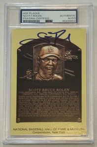 Scott Rolen Autograph Signed Hall Of Fame Plaque Card PSA/DNA 2 - Picture 1 of 2