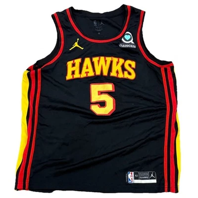 Nike Dejounte Murray NBA Atlanta Hawks Black Swingman Jersey - Size 52 Men’s XL - Image 1 of 4