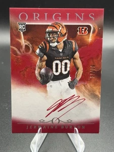 Panini Origins 2024 Jermaine Burton RAU-JBU novato en tarjeta rojo automático/99 - Imagen 1 de 3