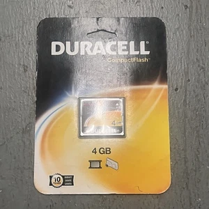 Duracell CompactFlash Memory Card 4GB New Sealed Digital Camera Storage - Picture 1 of 2