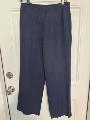 Pantalones de vestir Pantology para mujer y mujer de lino/rayón totalmente forrados con cremallera lateral talla 6P Foto 1 de 4