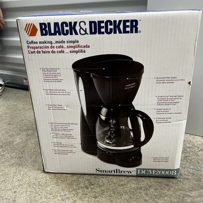Black Decker SmartBrew DCM2000B 5 Cup Coffee Maker Perfect For Small Space - NEW - Image 1 of 4