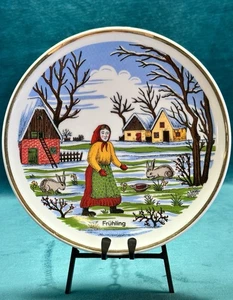 Vintage Kahla Germany Spring Plate 1980 Geldersheim Intl. Hike Frühlings Scene - Picture 1 of 8