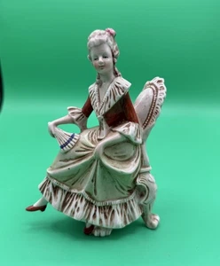 Figura de colección de porcelana georgiana Grafenthal siglo 50 hecha en Alemania - Imagen 1 de 7