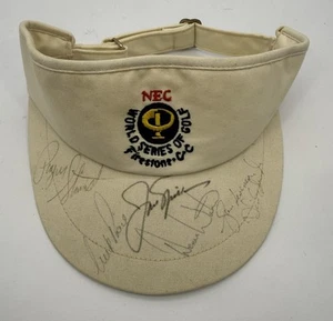 Jack Nicklaus Payne Stewart & More Signed Autographed Golf Visor Hat - Picture 1 of 7