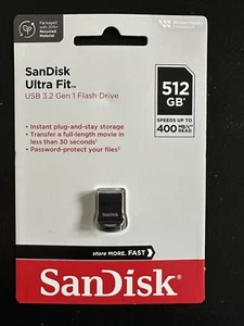 SanDisk 512GB Ultra Fit Flash Pen Drive Memory Stick Storage USB 3.2 400MB UK - Picture 1 of 7