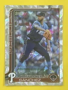 2025 Topps Series One Cristopher Sanchez #109 Diamante Foil Parallel, Phillies - Picture 1 of 2