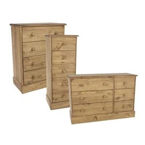 Chest 4/5/6 Drawers Solid Pine Wooden Bedroom Home Furniture Clothing Storage - Picture 1 of 12