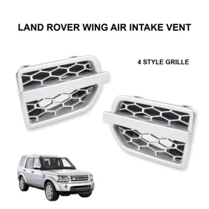 2x Ventilaciones laterales cromadas para Land Rover Discovery 3/LR3 ala rejilla de admisión de aire - Imagen 1 de 13