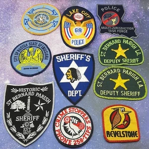 Vtg 10 Lot Embroidered Miscellaneous & Law enforcement Patches retired Patch - Bild 1 von 18