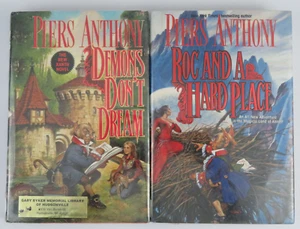 Lot Of 2 Xanth Fantasy HC Books by Piers Anthony - Demons Don't Dream, Roc and a - Bild 1 von 13