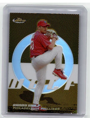 2005 Finest #114 Randy Wolf Refractors Gold #/49 - Image 1 of 2