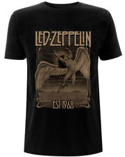 Led Zeppelin Falling Faded Black T-Shirt OFFICIAL