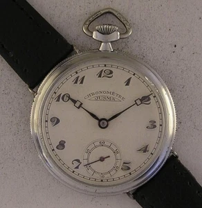 Reloj Pulsera Cronómetro JUSMA BESANCON 1920 Francés Alto Grado Perfecto Reparado - Imagen 1 de 5