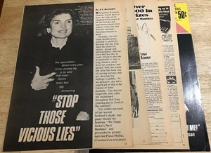 Jacqueline Kennedy Onassis 1975 - artículo y cubierta de recorte vintage de 4 páginas - Imagen 1 de 8