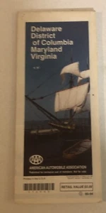 Delaware District Of Columbia Travel Map Fold Out Brochure Booklet Ephemera M3 - Picture 1 of 3