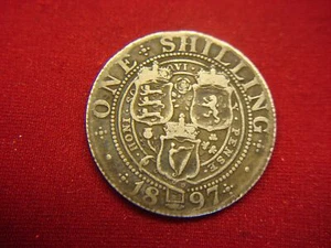 1897 GREAT BRITAIN (UK) ONE SHILLING - OLDTIME SILVER COINAGE - Picture 1 of 7