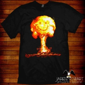 Mushroom Cloud Happy Face T-Shirt inspired by the 1975 movie A Boy and His Dog - Picture 1 of 2