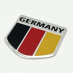 Germany Flag Car Emblem Badge Decal Deutschland Sticker 2"x 2.25” Aluminum NEW - Bild 1 von 4