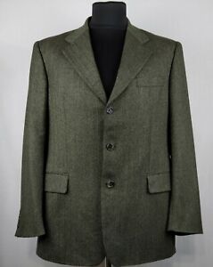 Prince Of Wales Loro Piana Perconality Tailored Made Wool Jacket Blazer L