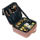 Cosmetic Storage Bag PU Leather Large Capacity Waterproof Adjustable Partitio AU