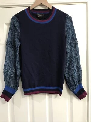 Nuevo Pullover Tejido Celina Aplica Condiciones Anthropologie Talla Grande Z109-22 Foto 1 de 2