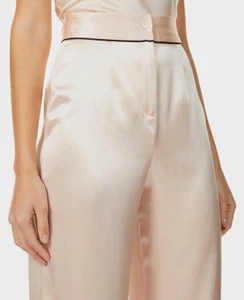 Agent Provocateur SILK pyjama trousers XL baby pink wide leg pants NEW ladies - Picture 1 of 5