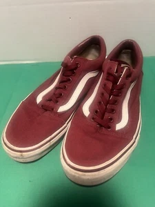 Vans Old Skool Classics Unisex Sneakers Mens 10.5 Women’s 12 Red Low Top 721278 - Picture 1 of 9