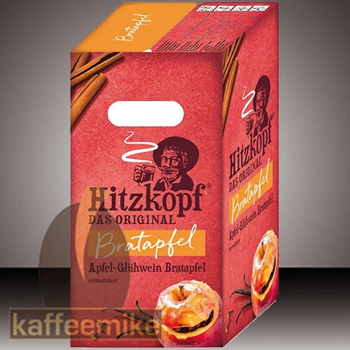 2 x Glühwein Hitzkopf Bratapfel 5,4%vol 10L Bag-in-Box - Bild 1 von 1