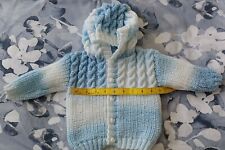 Baby boy's hand knitted  hooded jacket