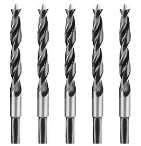 Brad Point Woodworking Drill Bit Set 7/16" Drill Hardwood softwood Cutting-5Pcs - Picture 1 of 7