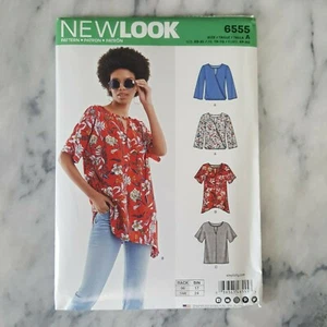New Look 6555 Short & Long Sleeve Top Pattern Size 6-24 New Uncut - Picture 1 of 2