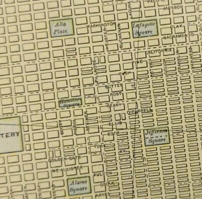 Mapa CA SAN FRANCISCO 1893 de colección 11"x14" ~ Antiguo Antiguo Original ALAMO SQUARE Foto 1 de 4