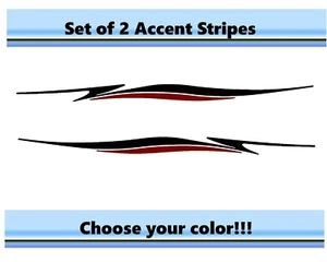 (2) RV Car Truck Pontoon Boat Trailer Side Accent Decals Graphics Stripes ST26 - Picture 1 of 2