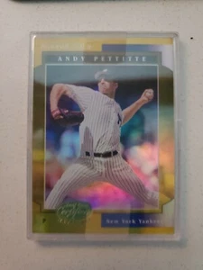 Andy Pettitte 2001 Leaf Certified Materials Mirror Gold #108 25/25 NY Yankees - Picture 1 of 2