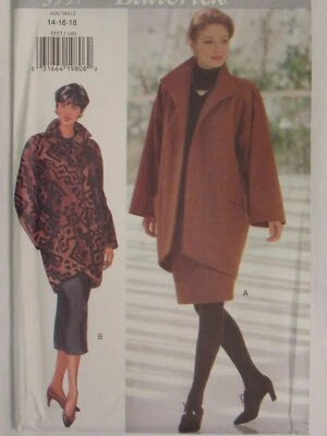 OOP BUTTERICK 3557 Misses Lined Jacket & Skirt in 2 lengths PATTERN 14-16-18 UC - Image 1 of 3