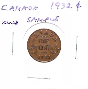 Canada 1932 1 Cent Penny From Lot KM28 Free Shipping - Picture 1 of 2