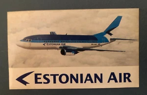 Vintage Estonian Air Airlines Label Airway Luggage Sticker - Picture 1 of 3