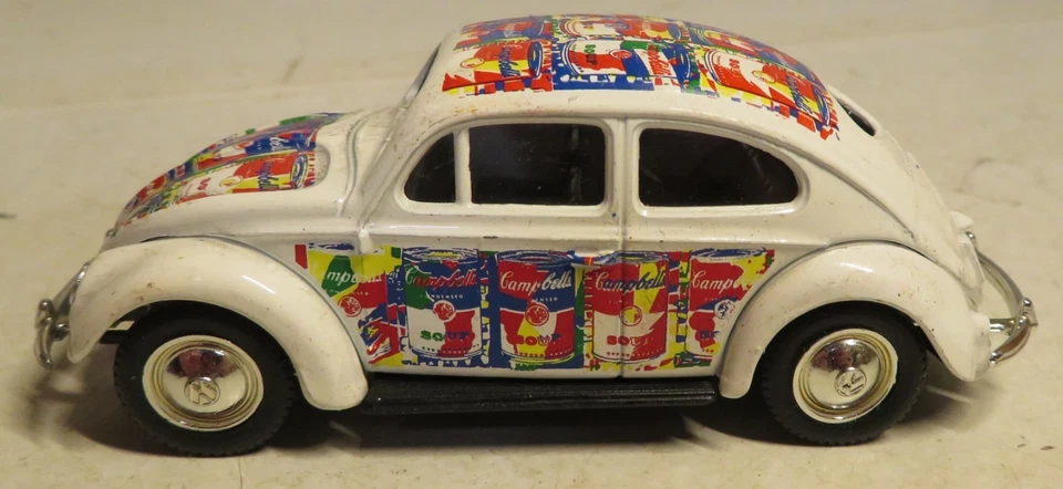 Lledo Promotional Model Campbell Soup Andy Warhol VW Bug Volkswagen Toy Car 3.75 - Image 1 of 4