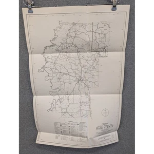 Vintage 1976 Hale County Alabama General Highway Karte Büro Vermessung 26" x 18" - Bild 1 von 4