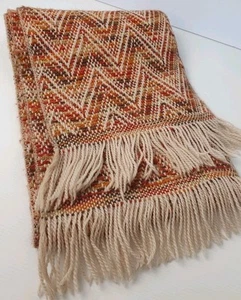 TOMMY HILFIGER Unisex Pura Lana Bufanda Multicolor Flecos L160cm En muy buena condición - Imagen 1 de 6